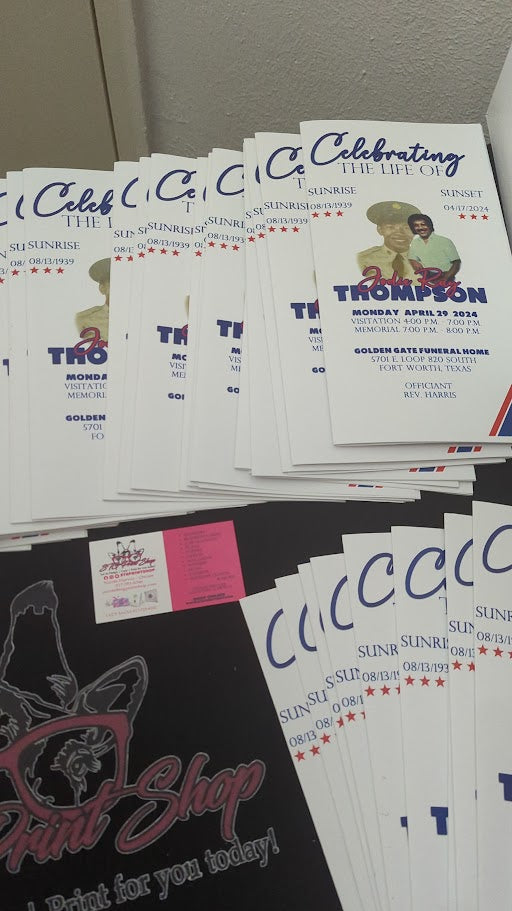 Memorial TriFold Programs